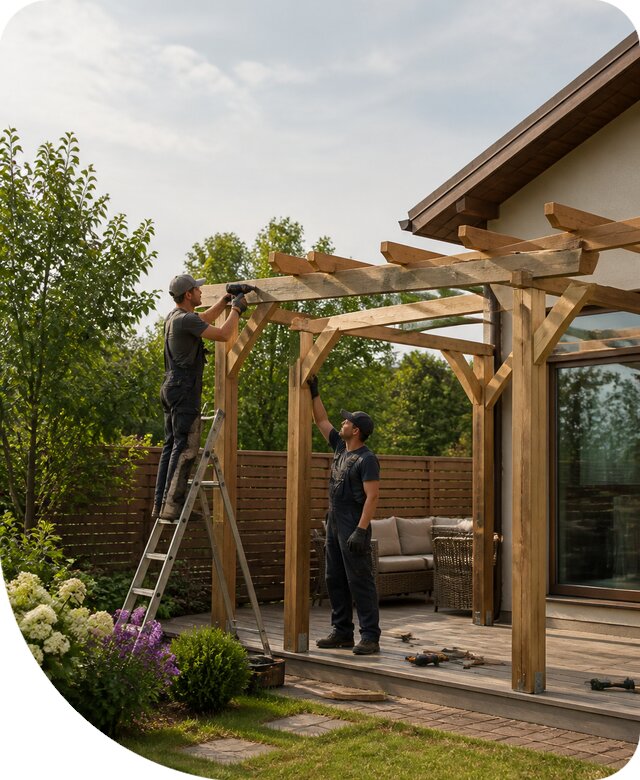 Изготовление и монтаж пергол арок для сада в Ирбите под ключ